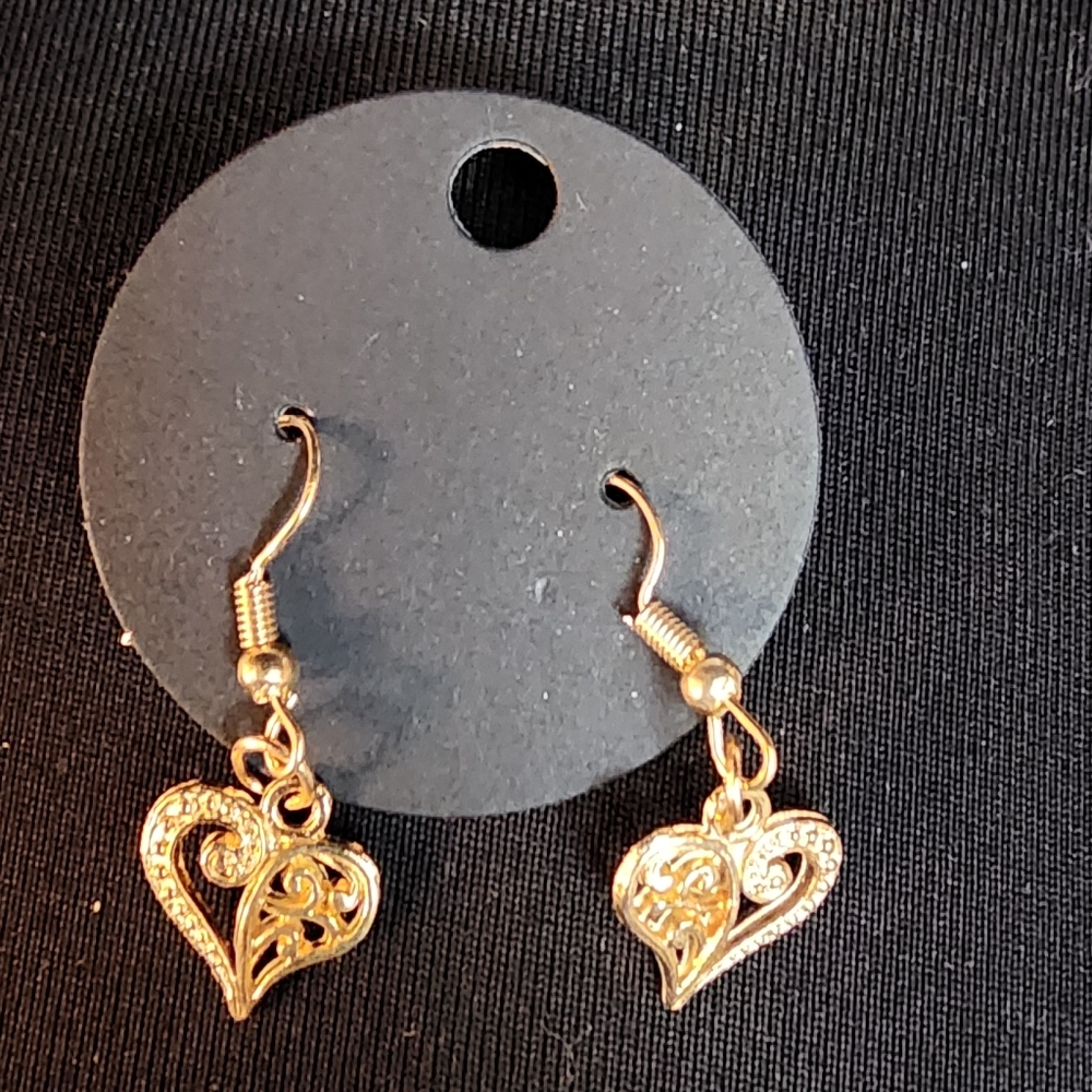 Delicate Heart & Flower Earrings